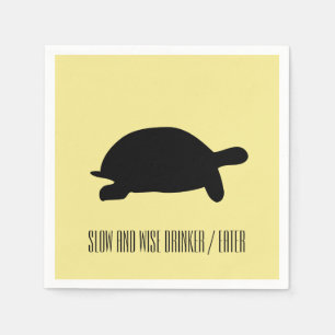 Langsam und klug Drinker Eater Tortoise Paper Napk Serviette