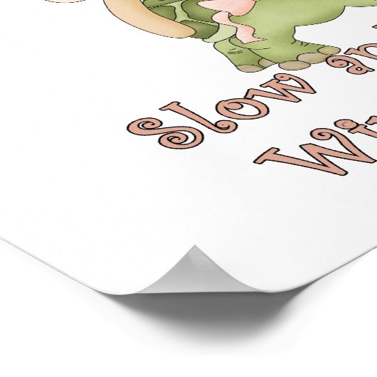 Langsam und stetig gewinnt Rennen Poster (Ecke)