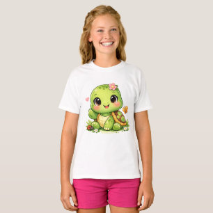 Langsam und süß: Die glücklichste Schildkröte des T-Shirt