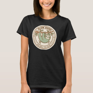 Langsam werden und die Blätter riechen Süße Faulti T-Shirt