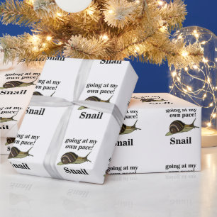 Langsam wie eine Schnecke, die in ihrem eigenen Te Geschenkpapier