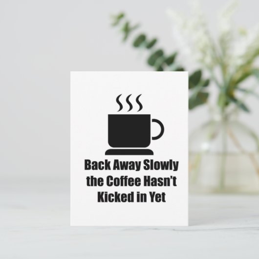 Langsam wieder Kaffee Postkarte (Stehend Vorderseite)