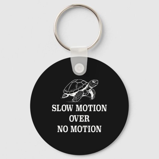 Langsame Bewegung über kein Motion Turtle Meme 1 Schlüsselanhänger (Vorderseite)