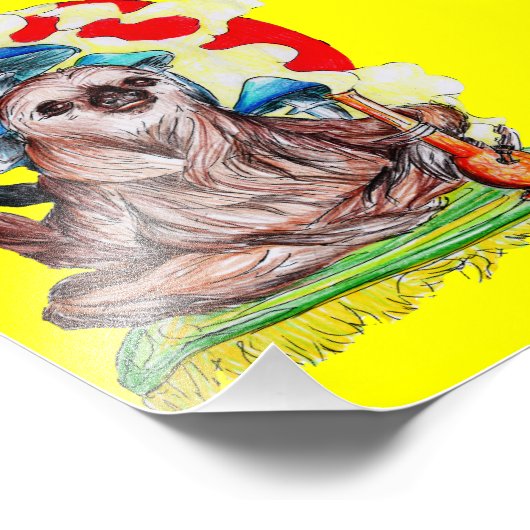 Langsame Bewegungen und gute Beats Fotodruck (Ecke)