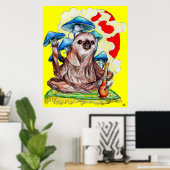 Langsame Bewegungen und gute Beats Poster (Heimbüro)