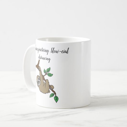 Langsame Distancing Sloth-Tasse Kaffeetasse (Vorderseite Links)