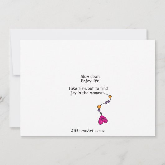 Langsame dpwn_flat Card 7"x5" (Rückseite)