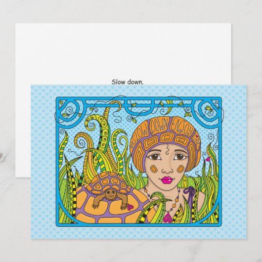 Langsame dpwn_flat Card 7"x5" (Vorne/Hinten)