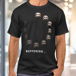 Langsame Faultiere Lustige Tier-Technologie Humor T-Shirt