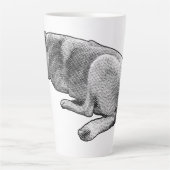 Langsame Hitze, geschlossene Augen Milchtasse (Vorderseite)