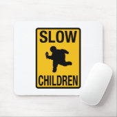 Langsame Kinderfette KinderStraßenschild-Parodie Mousepad (Mit Mouse)