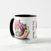 "Langsame Langefreude" Tasse (Vorderseite Links)