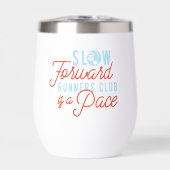 Langsame Läufer Club Funny Zitat Blue Orange Text (Vorderseite)