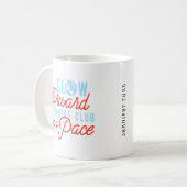 Langsame Läufer Club Funny Zitat Blue Orange Text Kaffeetasse (Vorderseite Links)