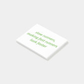 Langsame Läufer machen schnelle Läufer schneller a Post-it Klebezettel (angewinkelt)