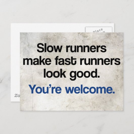 Langsame Läufer Postkarte (Vorne/Hinten)