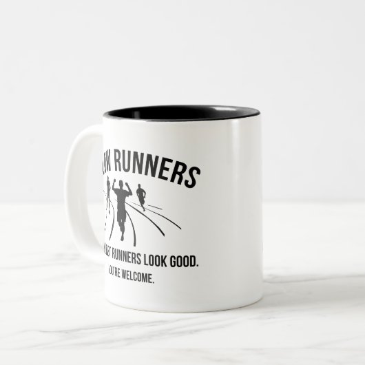 Langsame Läufer Zweifarbige Tasse (Vorderseite Links)