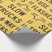 Langsame LKWs Straßenschild Geschenkpapier