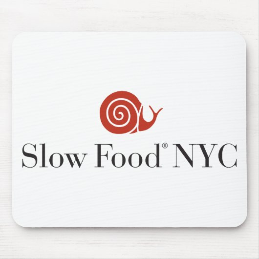 Langsame Logoprodukte der Nahrung NYC Mousepad (Vorne)