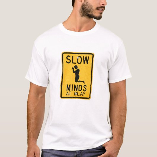 Langsame Minds beim Spiel - Funny Anti-Religion De T-Shirt (Vorderseite)