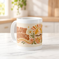 Langsame Morgen Guter Kaffee Retro-Typografie-Tass