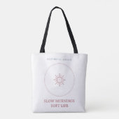 Langsame Morgen Sanfte Leben Ästhetik-Tasche Tasche (Rückseite)