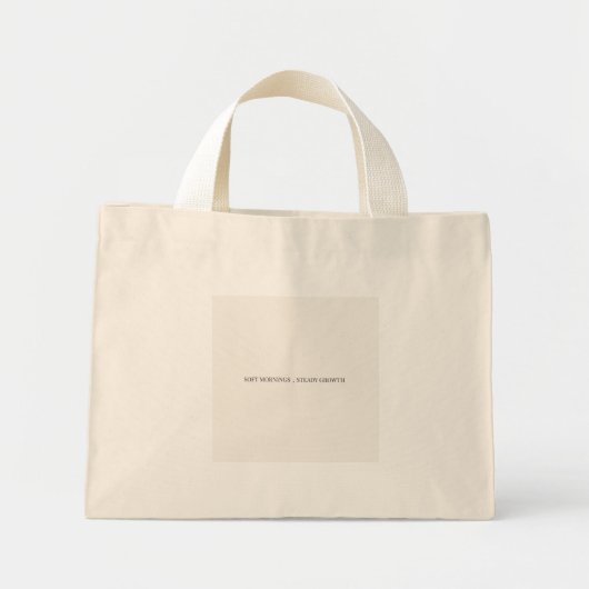 langsame Morgen, stetiges Wachstum, minimalistisch Mini Stoffbeutel (Vorne)