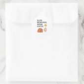 Langsame Morgen Warmer Kaffee Ästhetik Runder Aufkleber (Tasche)
