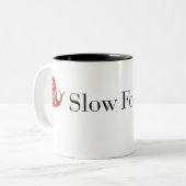 Langsame Nahrung-NYC Zweiton Kaffee-Tasse Zweifarbige Tasse (Vorderseite Links)