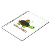 Langsame Pokes - Niedliche Schildkröte und Schneck Notizblock (Linke Seite)