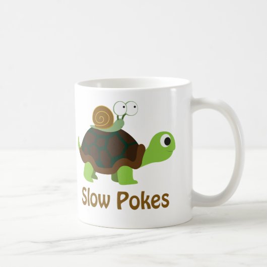 Langsame Pokes - Schildkröten und Schnecken Kaffeetasse (Rechts)