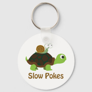 Langsame Pokes - Schildkröten und Schnecken Schlüsselanhänger