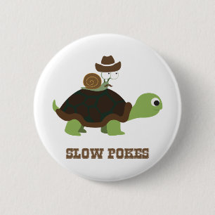 Langsame Pokes - Schnecke und Schildkröte Button