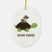 Langsame Pokes - Schnecke und Schildkröte Keramikornament (Vorne)