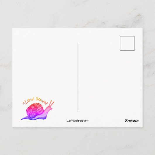 Langsame Postkarte (Rückseite)