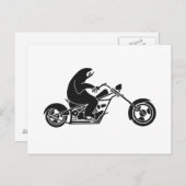 Langsame Schlange auf einem schnellen Fahrrad Postkarte (Vorne/Hinten)