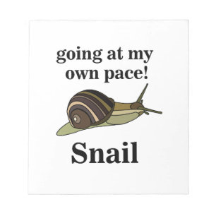 Langsame Schnecke, die in meinem eigenen Tempo geh Notizblock