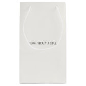 Langsame, stetige, einfache Geschenktasche – Minim Kleine Geschenktüte (Rückseite)