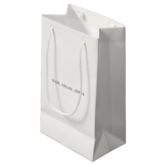 Langsame, stetige, einfache Geschenktasche – Minim Kleine Geschenktüte (Vorderseite Schrägansicht)