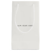 Langsame, stetige, einfache Geschenktasche – Minim Kleine Geschenktüte (Vorderseite)