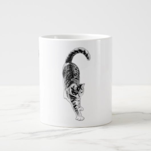 Langsame Stretch Tabby Katze Tasse (Vorderseite)