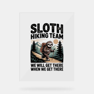 Langsame Tage Sunny Vibes Sloth Hammock Trock Acrylschild