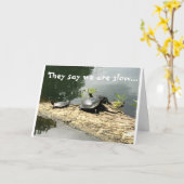 LANGSAME TURTLES MACHEN IHNEN VIEL SPASS *GLÜCKLIC KARTE (Gelbe Blume)