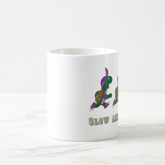Langsame und beständige Running-Schildkröten Kaffeetasse (Mittel)