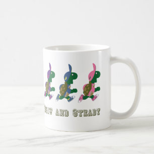Langsame und beständige Running-Schildkröten Kaffeetasse