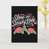 Langsame und stetige Liebe Süßes Pärchen Turteltau Karte (Gelbe Blume)