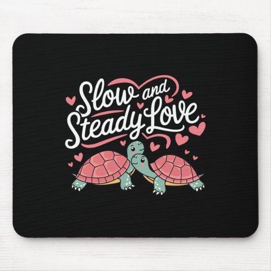 Langsame und stetige Liebe Süßes Pärchen Turteltau Mousepad (Vorne)