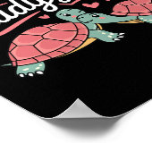 Langsame und stetige Liebe Süßes Pärchen Turtle Li Poster (Ecke)