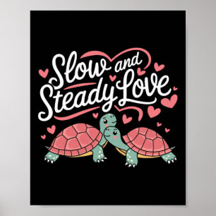 Langsame und stetige Liebe Süßes Pärchen Turtle Li Poster