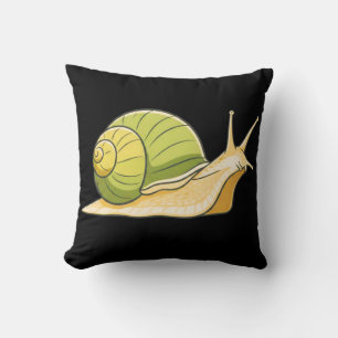 Langsame und stetige Schnecke - Ruhige Alltags-Dek Kissen